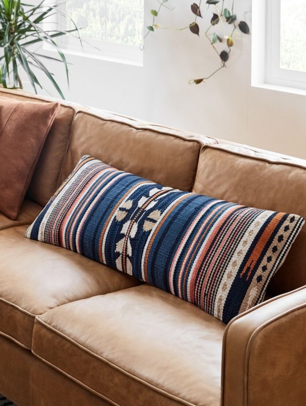 West Elm Hand Woven Southwest Baja Boho Decorative Pillow Cover 14"x36
